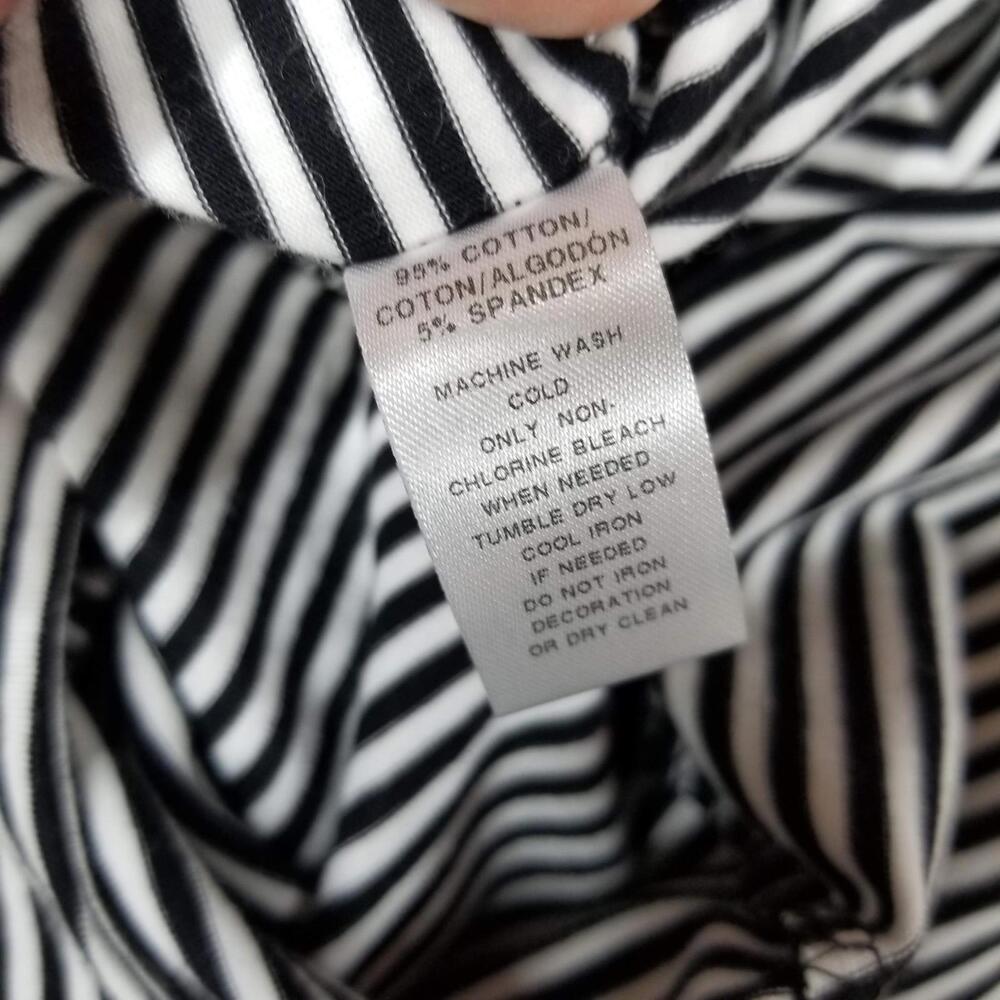 Loft Sleeveless Striped Bodysuit Small Black White Tank Top NWT - Picture 12 of 13